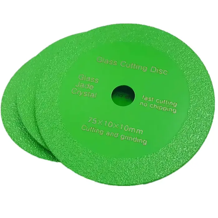 Disque de coupe en verre 75mm, lame de scie Ultra-fine, diamant, Jade, bouteille de vin, céramique, polisseuse, meuleuse d'angle, pièces