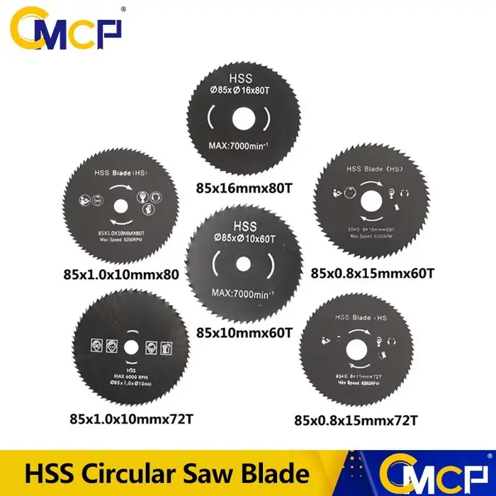 Diamètre 85mm 60 dents HSS lame de scie circulaire disques de roue pour la coupe du bois disque de c