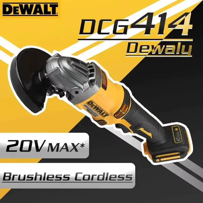 Meuleuse d'angle à batterie au lithium haute puissance DeWalt, machine de découpe/polissage/meulage 