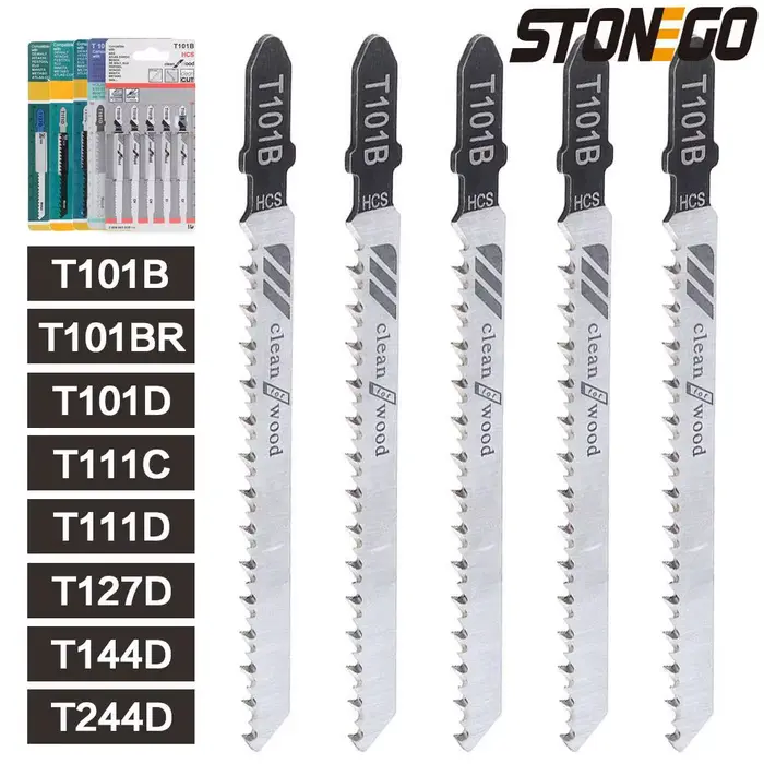STONEGO HCS jeu de lames de scie sauteuse T101B T101D T144D T101BR T244D T127D T111C T111D 100mm lame