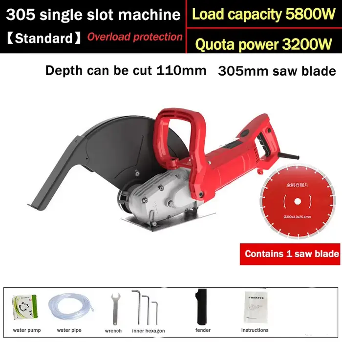 Machine à rainurer murale pour béton, refroidie à l'eau, sans poussière, portable, grande fente uniq
