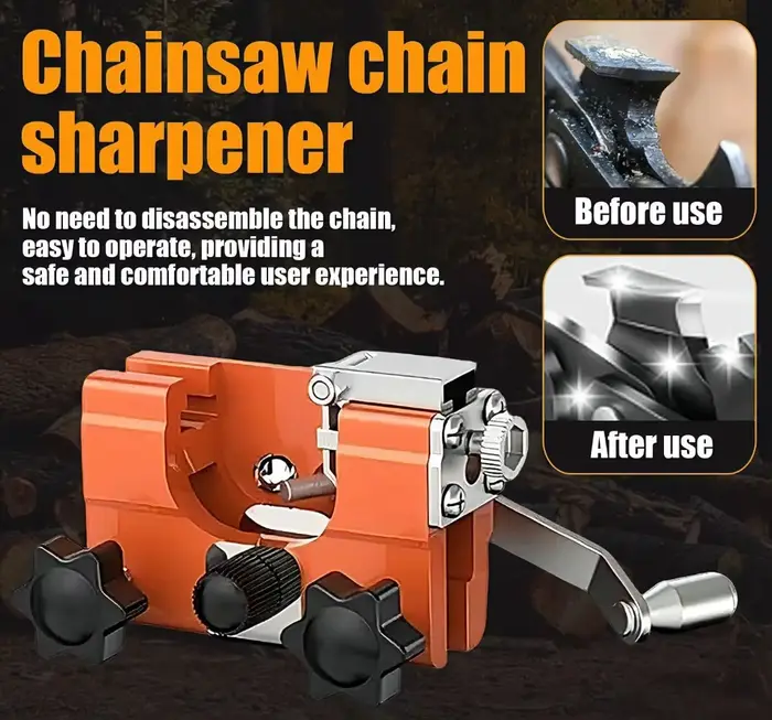 Affûteuse de chaîne de tronçonneuse portable à pince