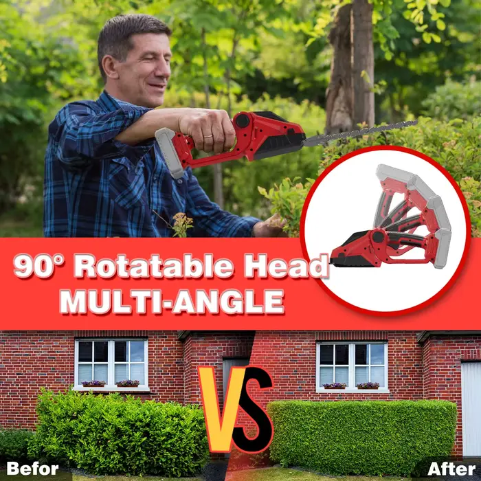 Taille-haie sans fil pour Milwaukee M18 batterie 2200 tr/min Mini cisailles à gazon 2 en 1