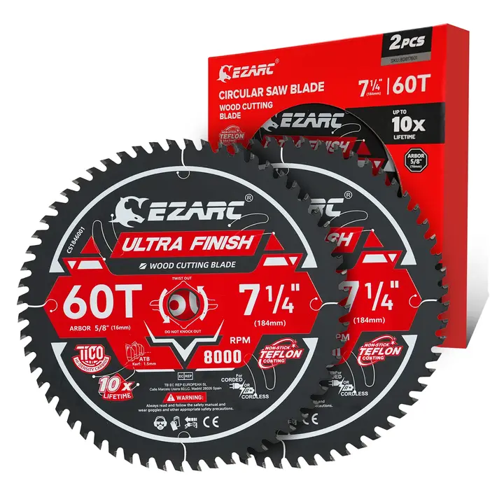 Lames de scie circulaire 7-1/4 pouces 24T/40T/60T
