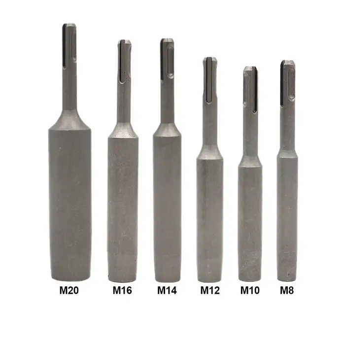 Outils de tournevis de tige de terre pour foret en acier forgé SDS-Plus pour perceuse à percussion M8-M20