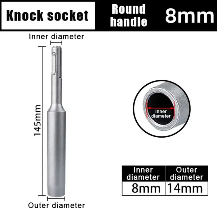 Poinçon de mise à la terre robuste en acier trempé pour tiges de 8/10/12/16/20 mm, compatible avec l