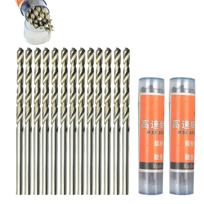 10 pièces 0.5-3.2mm forets hélicoïdaux HSS jeu de forets en acier rapide Micro tige droite outils à 