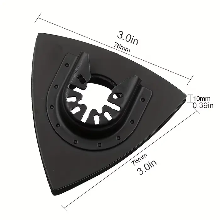 2/4 pièces Patins de ponçage triangulaires à fixation rapide pour outil oscillant