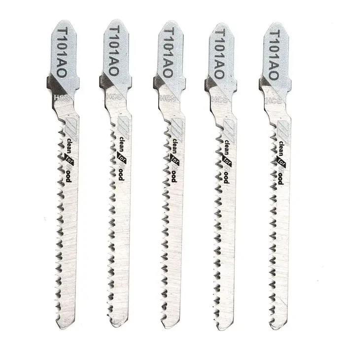 Lames de scie sauteuse à tige en T en acier 82mm T101AO HCS, outil de coupe courbe, reolacement pour