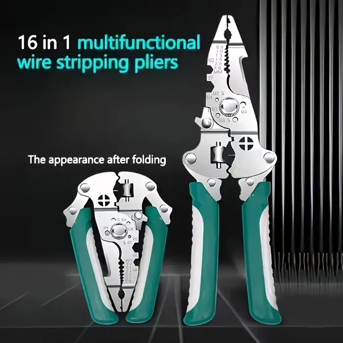 Pince à dénuder multifonctionnelle en acier inoxydable avec un design pliable