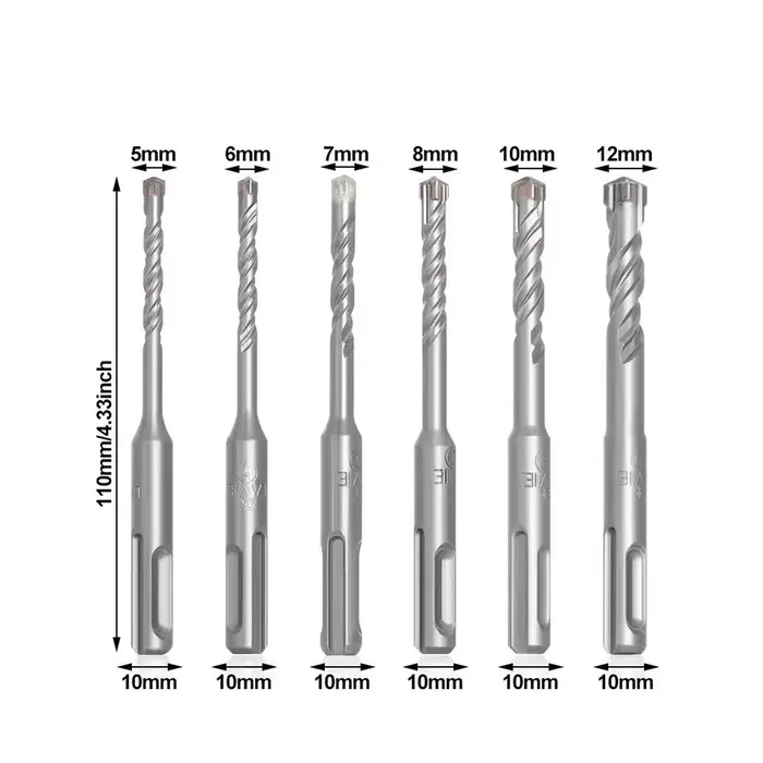 1 pièce Mèche de perçage SDS Plus pour béton 5/6/7/8/10/12mm 110mm 160mm
