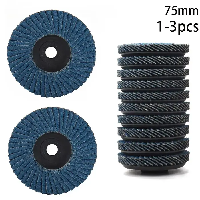Disques à lamelles plats de 75 mm (1/3 pièces) – Mini-disques de ponçage de 3 pouces pour meuleuse d'angle