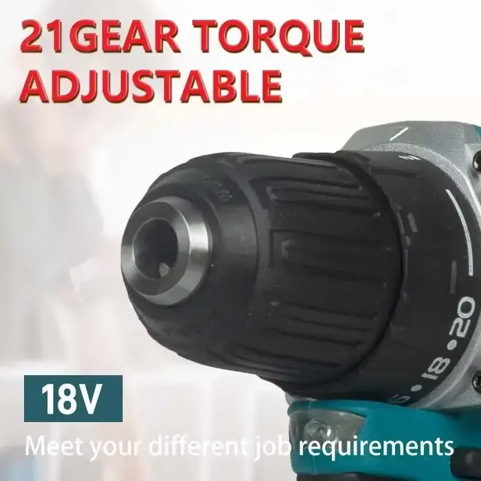 Perceuse sans fil Makita 18V sans balais DDF487 - Perceuse-visseuse électrique compacte avec 20 réglages de couple pour le bois et le métal (outil nu)