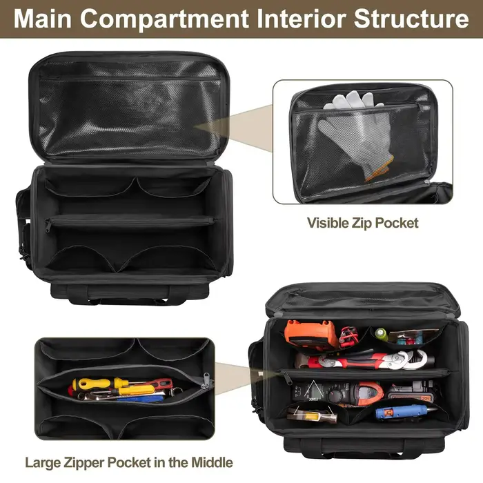 XMSJ – sac à outils tactique robuste de 14 pouces