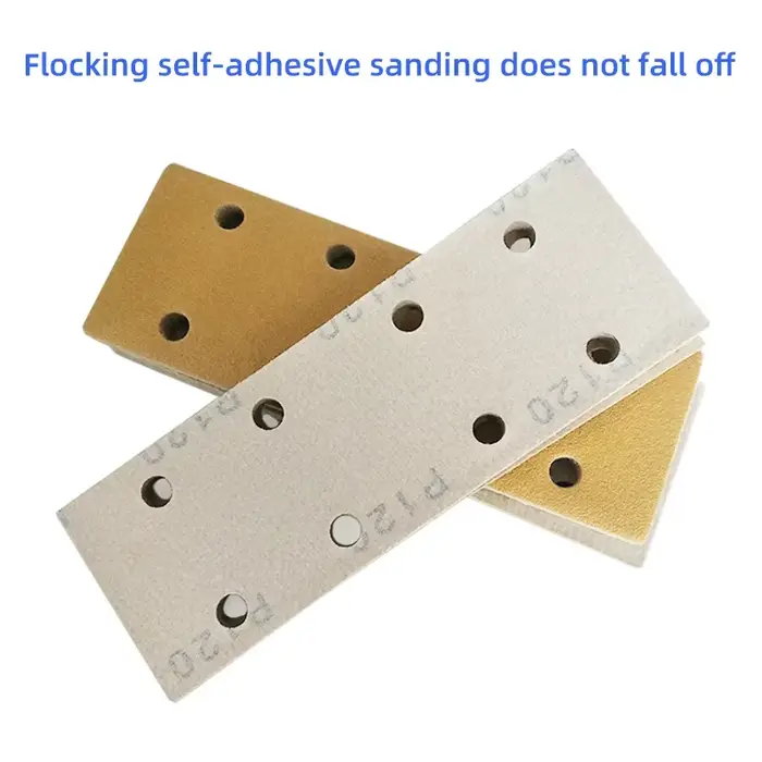 Papier de verre abrasif 70x198mm carré 8 trous bande Abrasive sans poussière antiadhésive grain 80-400 gommage utilisé