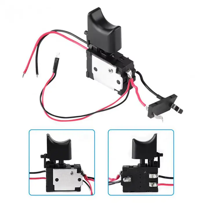 1x perceuse sans fil interrupteurs à gâchette perceuse électrique contrôle de vitesse bouton poussoi