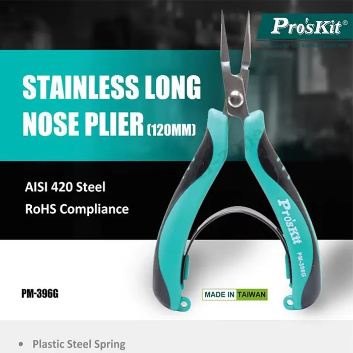 Pro'skit PM-396F pince diagonale en acier inoxydable de qualité industrielle de haute dureté pour outils de coupe et de dénudage de fil d'électricien