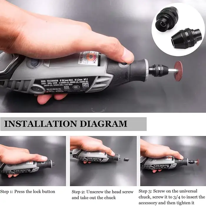 Fixation Dremel pour outil rotatif