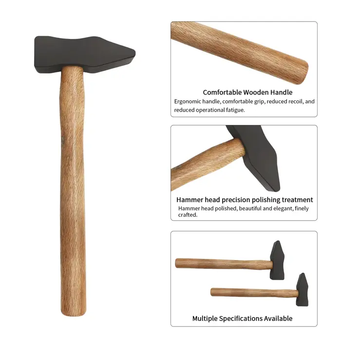Marteau à écailler pour soudure, marteau de serrurier, marteau d'électricien avec manche en bois pou