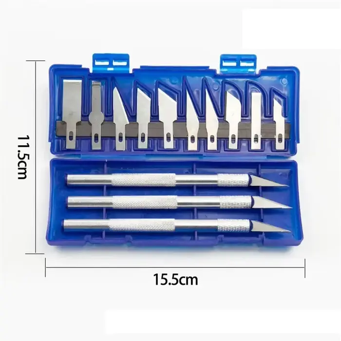 Kit de 13 outils de précision Exacto pour découpe de papier, sculpture, bricolage, réparation, artis