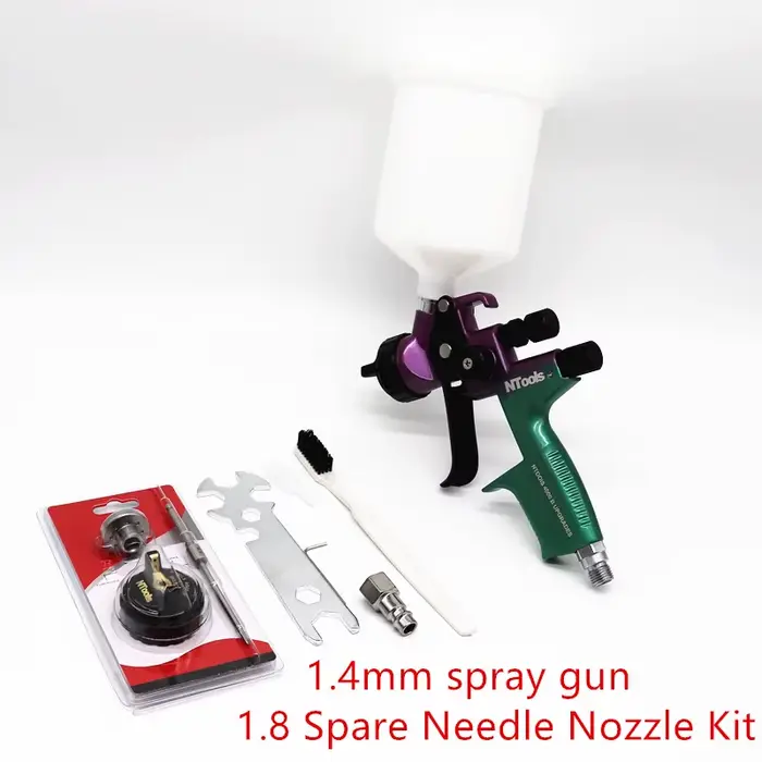 Pistolet de pulvérisation HVLP NTOOLS 4000B 1,3 mm, livré avec une pointe de rechange de 1,8 mm, pul