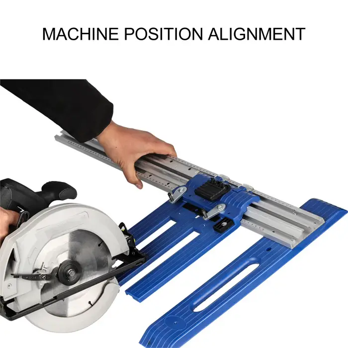 Rail de scie circulaire multifonctionnel en alliage d'aluminium pour le travail du bois et la menuiserie
