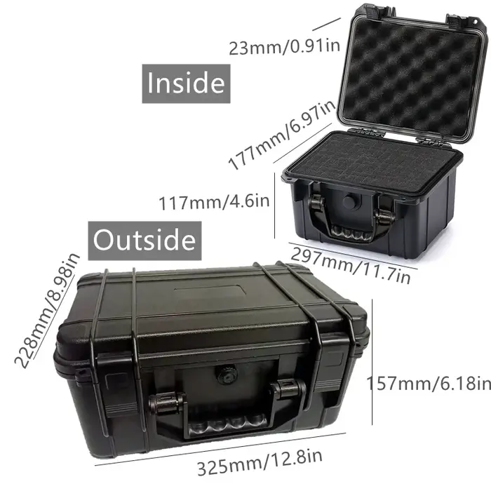 Boîte à outils rigide portable avec mousse prédécoupée