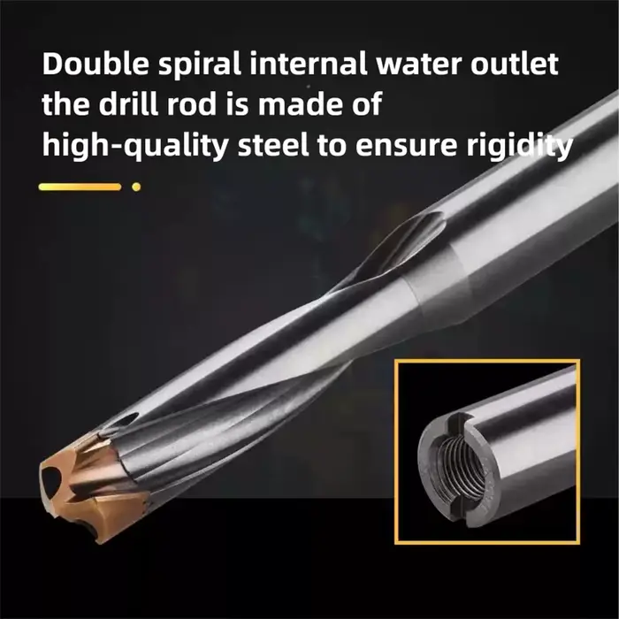 Forets robustes à trou profond à dents de sabre de couronne avec refroidissement interne/sortie d'eau 3x 5x pistolet étendu/forets à pelle pour Ind