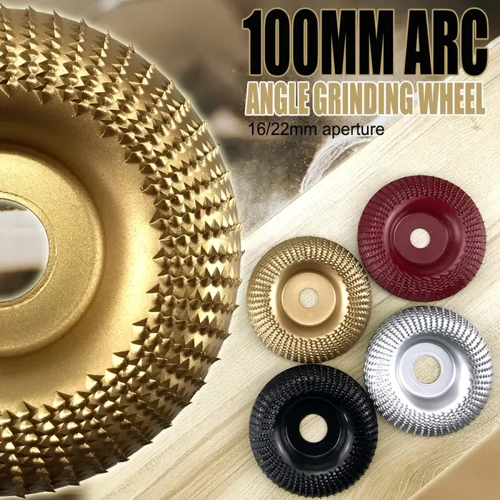 16/22mm ouverture 100mm Arc Angle meule bois façonnage disques de meulage travail du bois ponceuse a