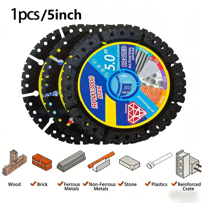 Lames diamantées pour coupe du métal de 125 mm – Disques tranchants pour l'acier