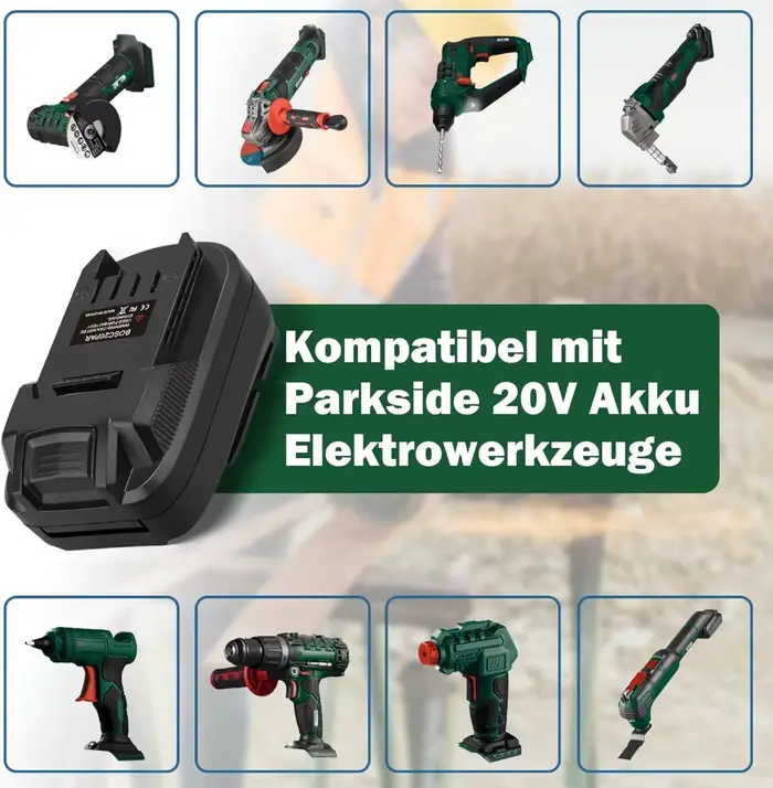 Adaptateur de batterie BOSC18PAR pour Bosch vers Parkside