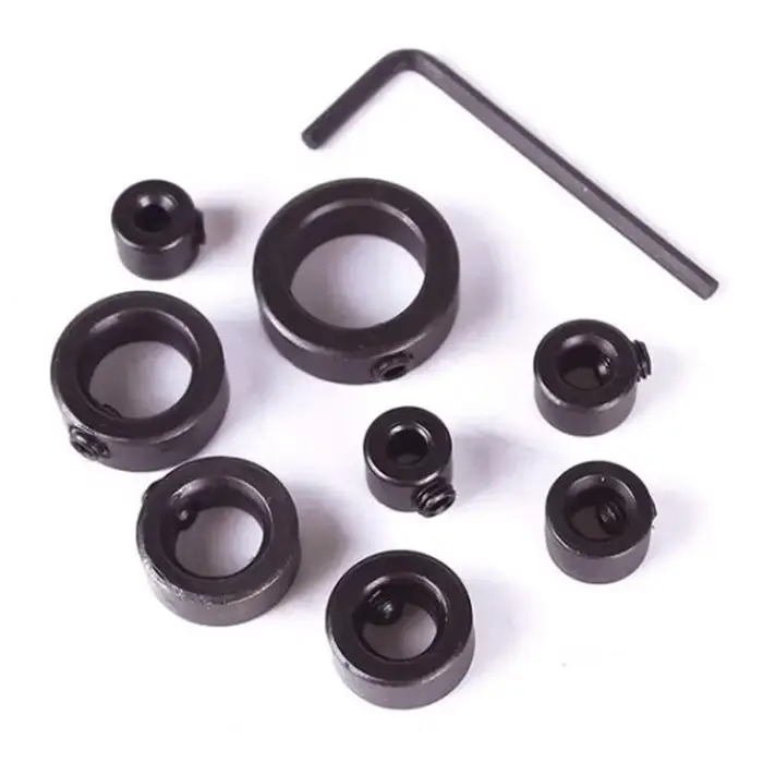 STONEGO 8 anneaux d'arrêt de profondeur de foret – colliers réglables de 3 à 16 mm