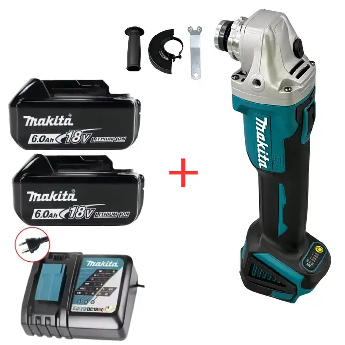 Makita 18V 125mm DGA404 meuleuse d'angle électrique sans brosse Lithium-Ion Rechargeable haute puissance pour couper et polir