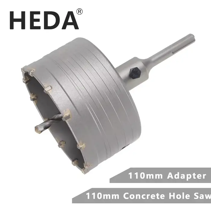 HEDA 110mm béton carbure alliage noyau scie cloche SDS PLUS électrique foret creux climatisation tuyau ciment pierre