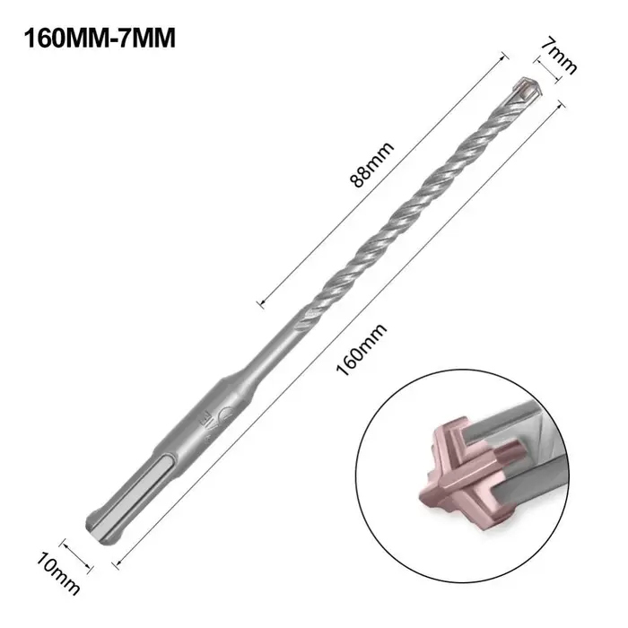 1 pièces 5/6/7/8/10/12mm béton SDS Plus foret 110mm 160mm 4 couteaux électrique marteau