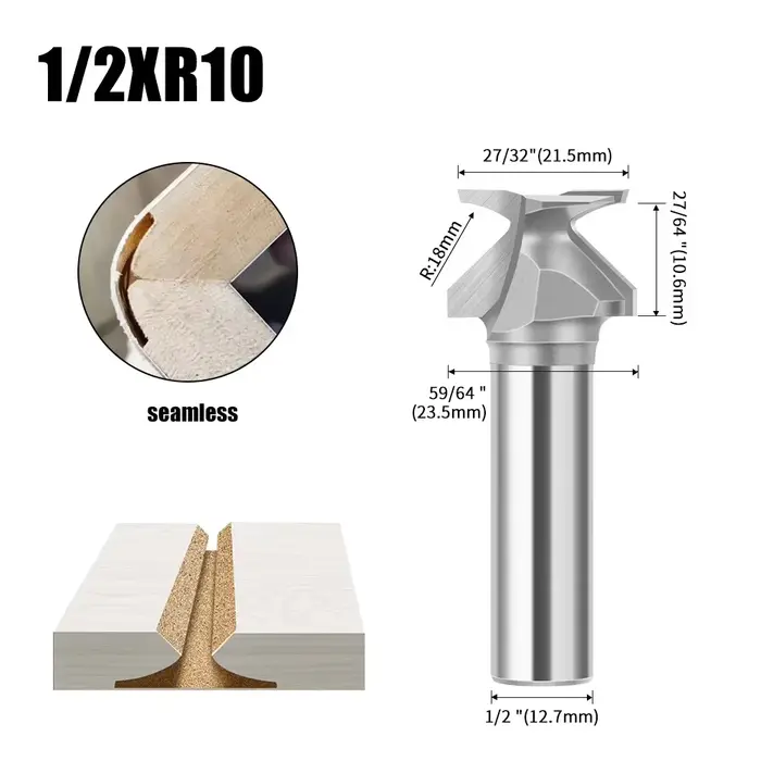 Mèches de routeur intégrées R18 R30, tige de 1/2 pouces, tige de 12mm, pour le travail du bois, outi