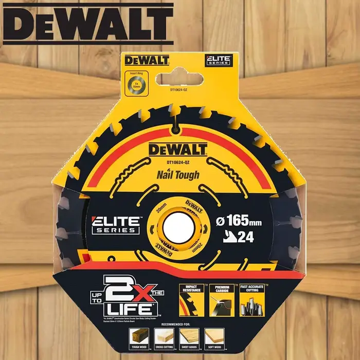 DEWALT – série de lames de scie circulaire pour bois, alliage dur 165/184MM 24/40T DT10397 DT10624 D