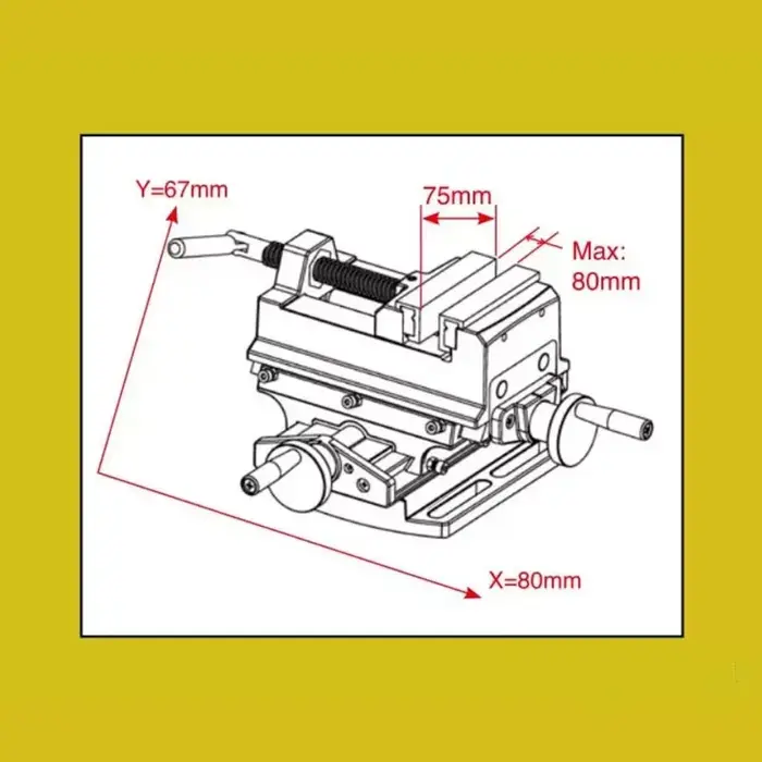Table rotative 90 ° Étau de presse pour perceuse à glissière transversale de 3 pouces