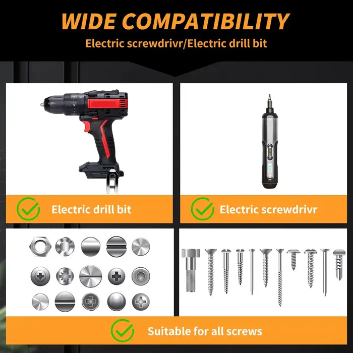 Support de fixation anti-chute pour embouts de tournevis Phillips