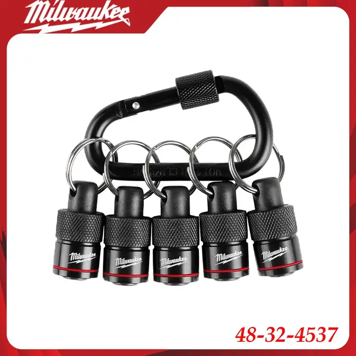 Milwaukee 48-32-4537 Ensemble de 5 porte-embouts mousquetons