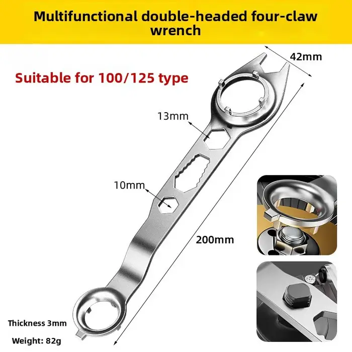Clé multifonction robuste pour meuleuse d'angle