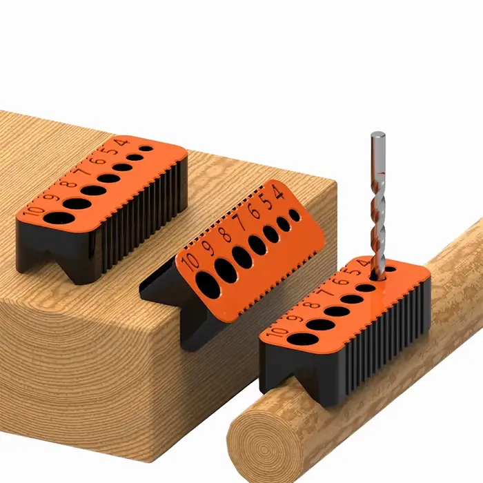 Convient aux forets de 4 mm à 10 mm. Le guide de perçage peut être réutilisé comme outil