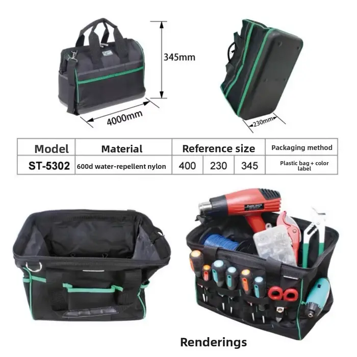 Pro'skit ST-5310 – Sac à outils multifonctionnel sur roulettes pour le rangement d'outils et de matériel