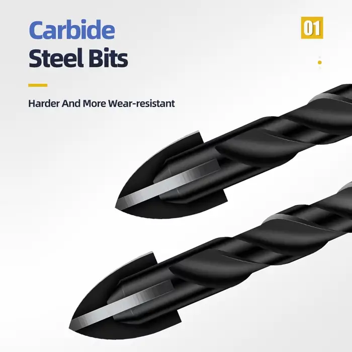 TOOLEYE croix hexagonale foret ensemble pour béton porcelaine carrelage verre métal multifonction forets Kit outils