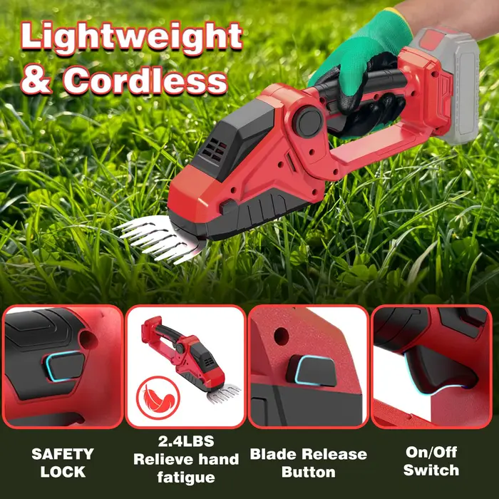 Taille-haie sans fil pour Milwaukee M18 batterie 2200 tr/min Mini cisailles à gazon 2 en 1