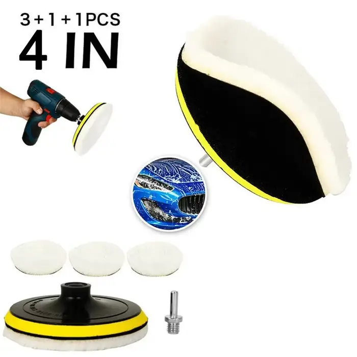 Disque de polissage en microfibre de 4 pouces avec patin