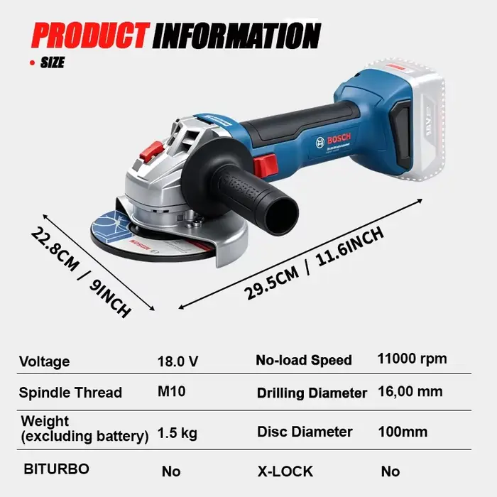 Meuleuse d'angle sans fil BOSCH GWS 18V-8