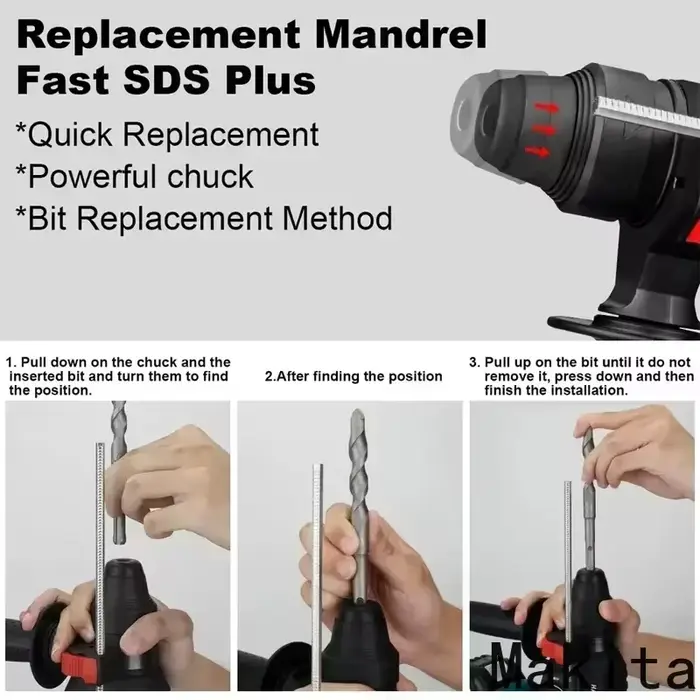 Marteau perforateur électrique sans fil compatible Makita