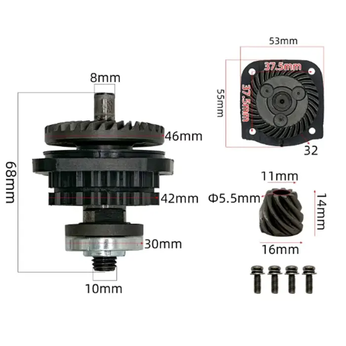 Ensemble d'engrenages pour meuleuse d'angle / Accessoires de remplacement pour outil électrique de meulage GWS6-100