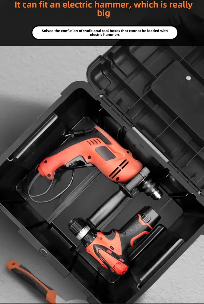 Boîte à outils extra large pour usage domestique et professionnel